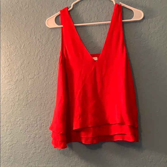 Parker Tops - Parker Women Red Sleeveless Silk Top M